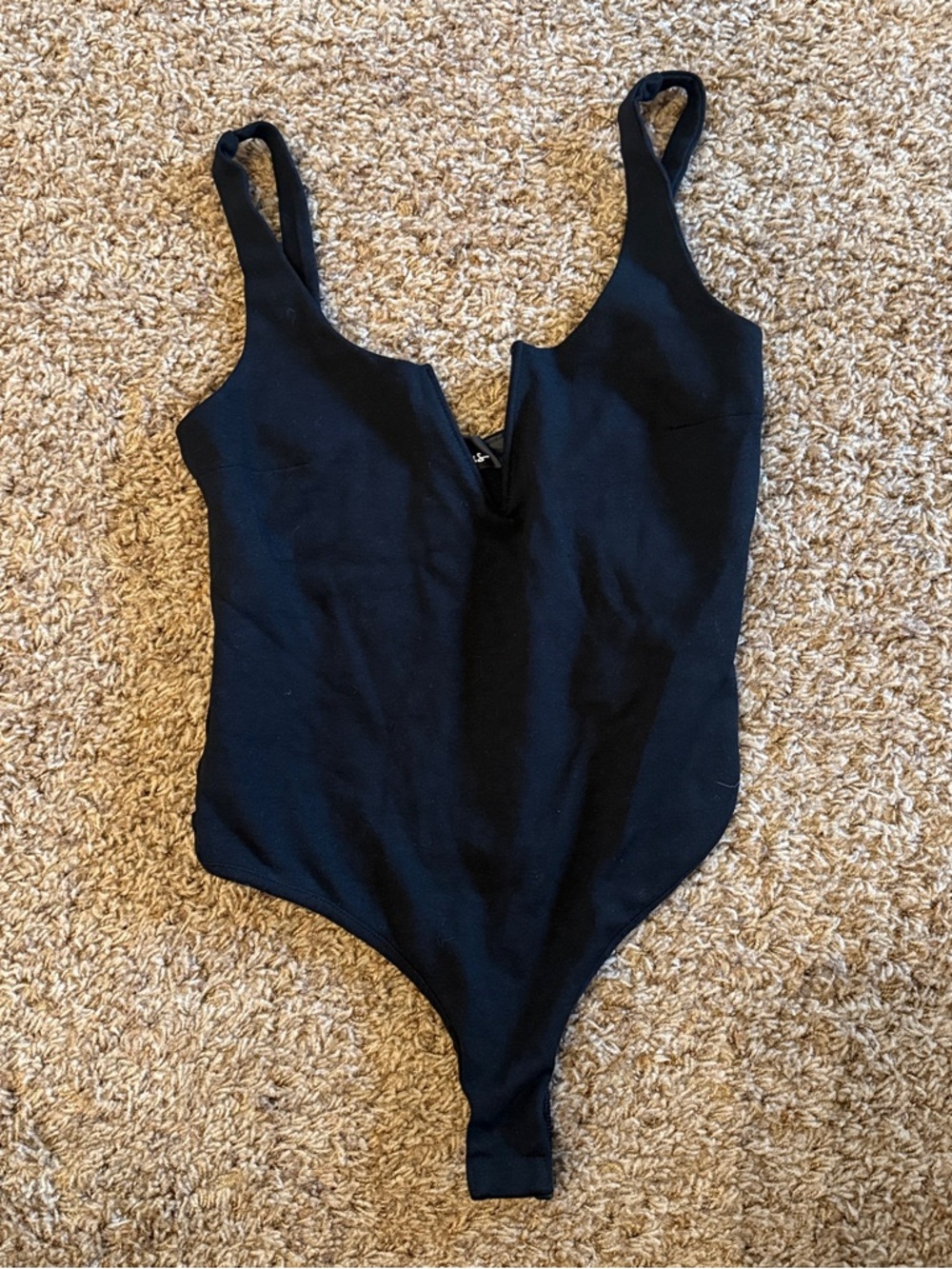 Lulu's Black V-Neck Bodysuit